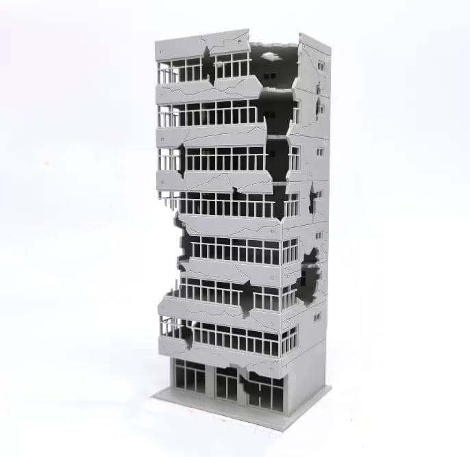1/144 N Scale Damaged City Scenery Model