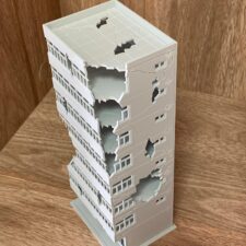 1/144 N Scale Damaged City Scenery Model