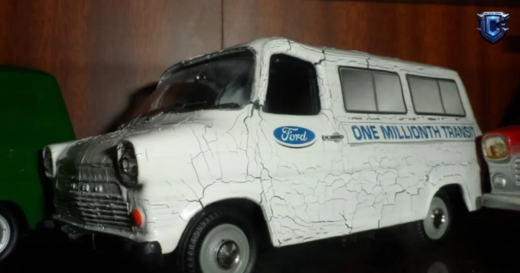 Cracked metal figure part showing material degradation Zinc Rot