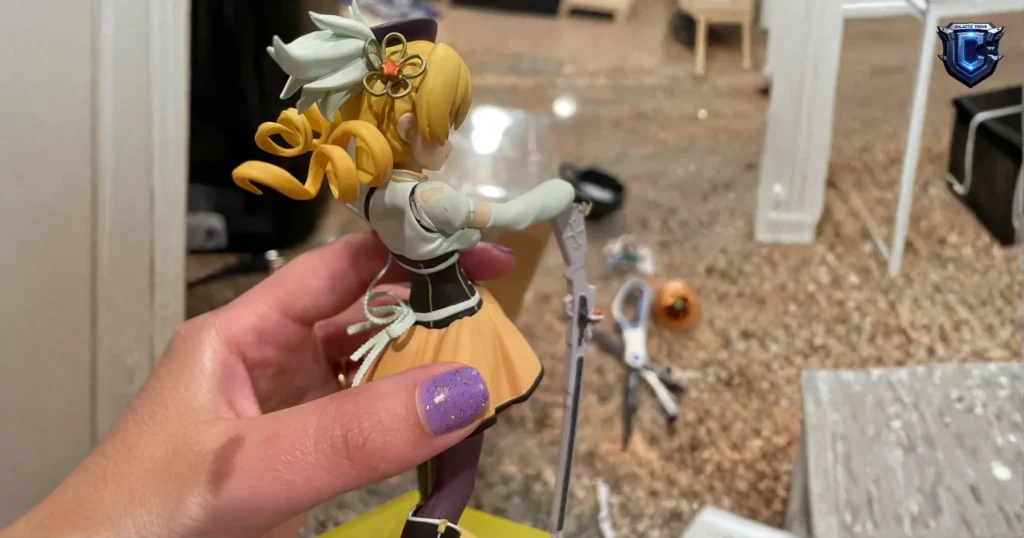 Flawed figure with paint defects immediately after unboxing