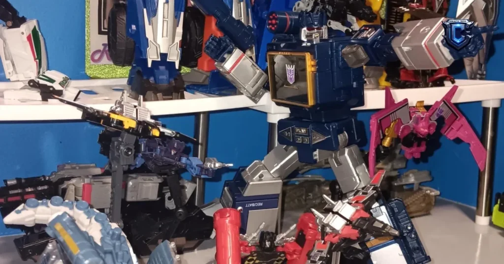 Threezero DLX on Detolf with LED lighting – best transformers action figures 2026 display