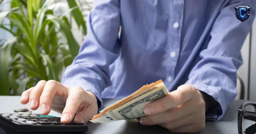 Toy collector calculating blind box spending costs