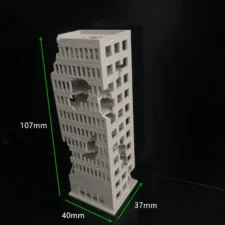 Simulation 1:300 Battle Damaged City High-rise Building Assembly Model Diy Military Sand Table Scene Layout Diorama Kit 1Pcs