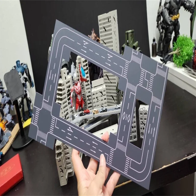 1:300 Assembled Building Model Scene Battle Damage Urban Street House High-Rise Viaduct