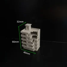 Simulation 1:300 Battle Damaged City High-rise Building Assembly Model Diy Military Sand Table Scene Layout Diorama Kit 1Pcs